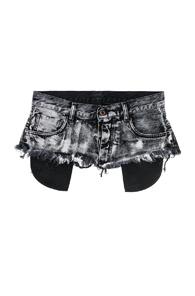 Unravel Washout Corset Belt In Black