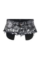 Unravel Washout Corset Belt In Black
