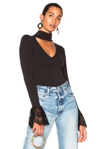 Cinq A Sept Elara Bodysuit In Black