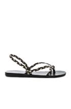Ancient Greek Sandals Leather Yianna Sandals In Black,metallics