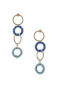 Jacquemus Riviera Earrings In Metallic,blue