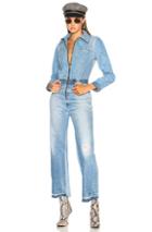 Re/done Levi's Flared Denim Jumpsuit In Blue