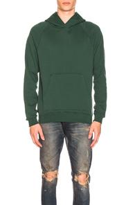 John Elliott Raglan Pullover Hoodie In Green
