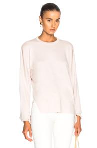 Tibi Tie Sleeve Sweater In Pink