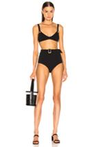 Lisa Marie Fernandez Magdalena Belted High Waist Bikini In Black