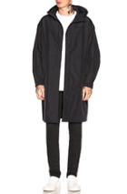 Helmut Lang Parley Hooded Raincoat In Black