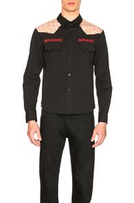 Raf Simons Regular Shirt In Black,checkered & Plaid