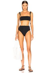Proenza Schouler Bandeau Bikini Set In Black