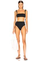 Proenza Schouler Bandeau Bikini Set In Black