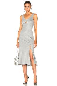Prabal Gurung Sweetheart Neckline Flared Skirt Dress In Gray