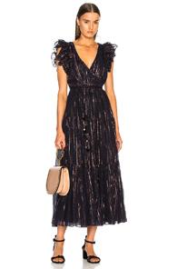 Ulla Johnson Liliana Dress In Blue,metallics,stripes