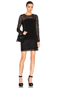 Diane Von Furstenberg Lavana Lace Dress In Black