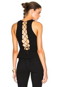 Nicholas Lace Back Top In Black