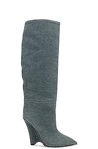 Yeezy Season 8 Wedge Knee High Boot In Gray