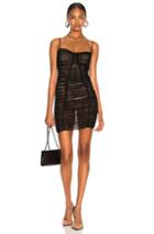 Alexander Wang Ruched Sheer Bodycon Dress In Black