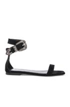 Saint Laurent Mica Buckle Sandals In Black