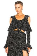 Raquel Diniz Lucy Polka Dot Blouse In Black,geometric Print