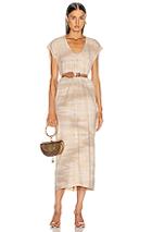 Raquel Allegra Caftan In Neutral,ombre & Tie Dye