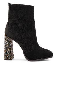 Sophia Webster Kendra Booties In Black,floral,metallics