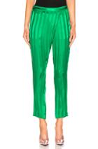 Michelle Mason Wrap Pant In Green,stripes