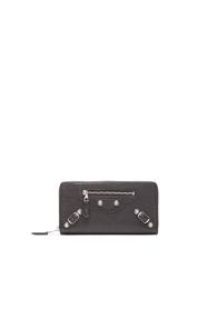Balenciaga Giant Continental Zip Wallet In Gray