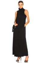 Raquel Allegra Sleeveless Turtleneck Dress In Black