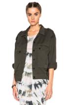 Raquel Allegra Military Jacket In Green