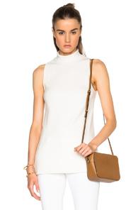 James Perse Sleeveless Split Hem Top In White