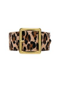 R13 Calf Hair Buckle Choker In Brown,animal Print