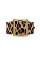 R13 Calf Hair Buckle Choker In Brown,animal Print