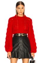 Ganni Julliard Mohair Sweater In Red