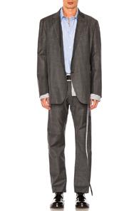 Vetements X Brioni Single Breasted Jacket In Gray,checkered & Plaid