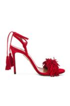 Aquazzura Wild Thing Leather Heels In Red