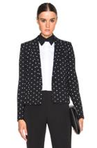 Givenchy Crosses Print Cady Cropped Blazer In Black,geometric Print