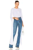 Norma Kamali Ribbon Sleeve Top In White