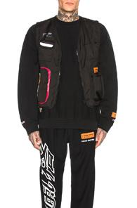 Heron Preston Nylon Vest Jacket In Black