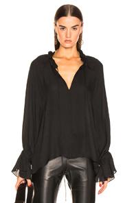 Nili Lotan Royan Blouse In Black