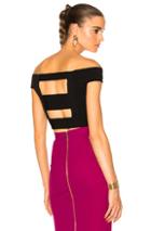 Roland Mouret Nicolas Circular Ripped Knit Top In Black