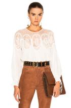 Chloe Medallion Blouse In White