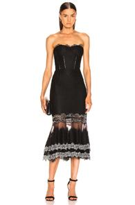 Jonathan Simkhai Multimedia Corded Lace Trumpet Dress In Black
