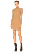 Yeezy Season 3 High Neck Mini Dress In Brown