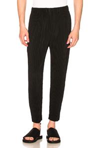 Issey Miyake Homme Plisse Polyester Trousers In Black