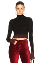 Cotton Citizen For Fwrd Melbourne Crop Sweater In Black,ombre & Tie Dye,red