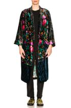 Pierre-louis Mascia Kanpur Stampato Robe In Black,floral,pink,green