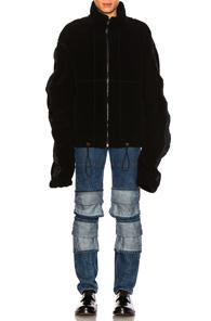 Y Project Oversized Fleece Jacket In Black