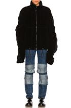 Y Project Oversized Fleece Jacket In Black