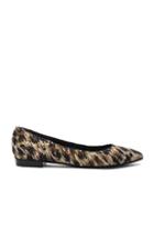 Saint Laurent Paris Leopard Tapestry Ballerina Flats In Brown,animal Print
