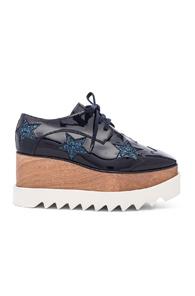 Stella Mccartney Elyse Star Platform Shoes In Blue,metallics