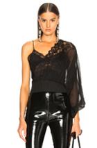 Faith Connexion One Shoulder Lace Top In Black