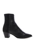 Isabel Marant Dabbs Velvet & Leather Boots In Black